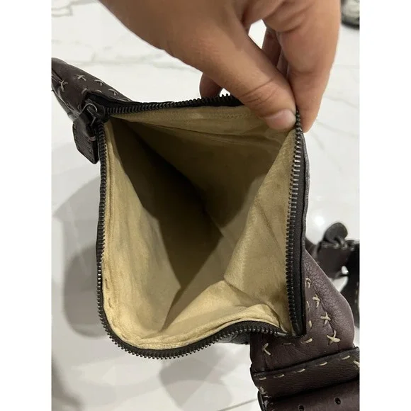 Fendi Stingray Exotic Leather Inlay Oyster Whipstitch Shoulder Runway Purse Bag - Picture 3 of 9